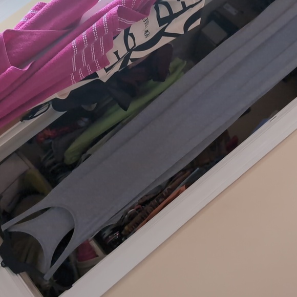 Lululemon 10 grey halter scoop neck summer tank dress double slit long full leng - Picture 8 of 9